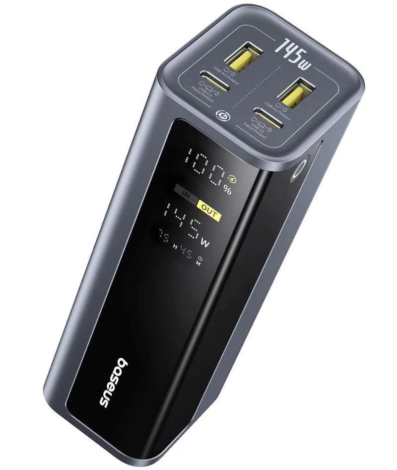 Batteria Esterna Baseus EnerGeek GP12, 20800mAh, 145W, QC + PD, 2 x USB-A - 2 x USB-C, Grigio P10082109813-00