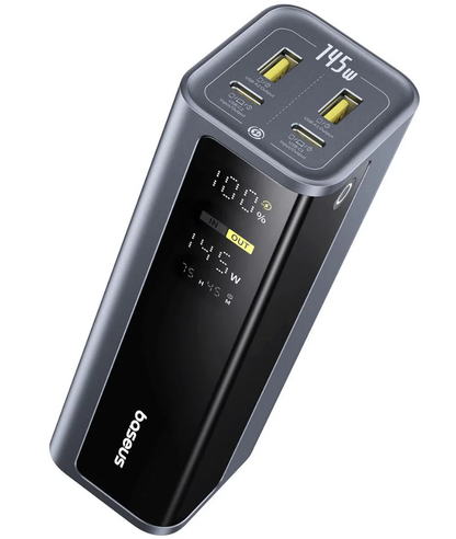Batteria Esterna Baseus EnerGeek GP12, 20800mAh, 145W, QC + PD, 2 x USB-A - 2 x USB-C, Grigio P10082109813-00