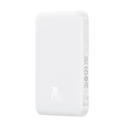 Baseus Magnetic Mini Batteria magnetica esterna senza fili, 5000mAh, 20W, PD + FQI, 1 x QI - 1 x USB-C, bianco P1002210722223-00 