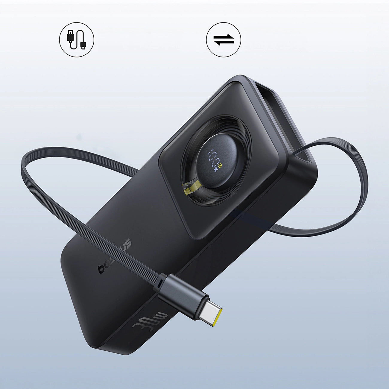 Batteria Esterna Baseus OS Free2Pull, 10000mAh, 30W, PD, 2 x USB-C, Nera P10073701123-00