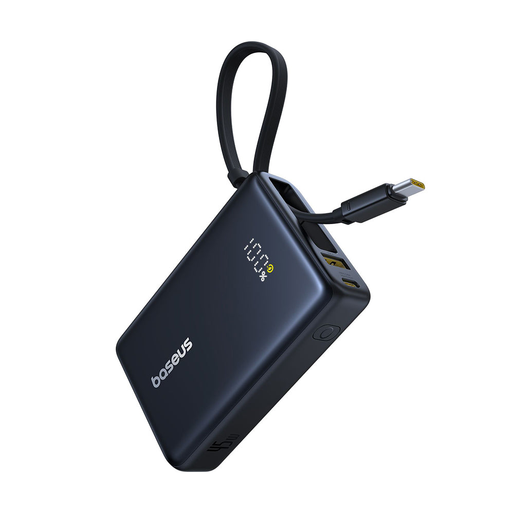 Batteria Esterna Baseus PicoGo, 10000mAh, 45W, QC + PD, 1 x USB-A - 2 x USB-C, Nera P10076803123-00