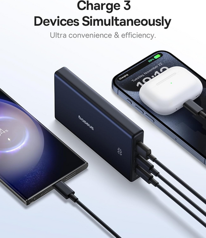Batteria Esterna Baseus PicoGo, 10000mAh, 20W, QC + PD, 1 x USB-A - 2 x USB-C, Bianca P10076801213-00