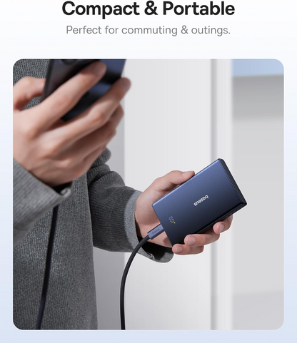 Batteria Esterna Baseus PicoGo, 10000mAh, 20W, QC + PD, 1 x USB-A - 2 x USB-C, Bianca P10076801213-00