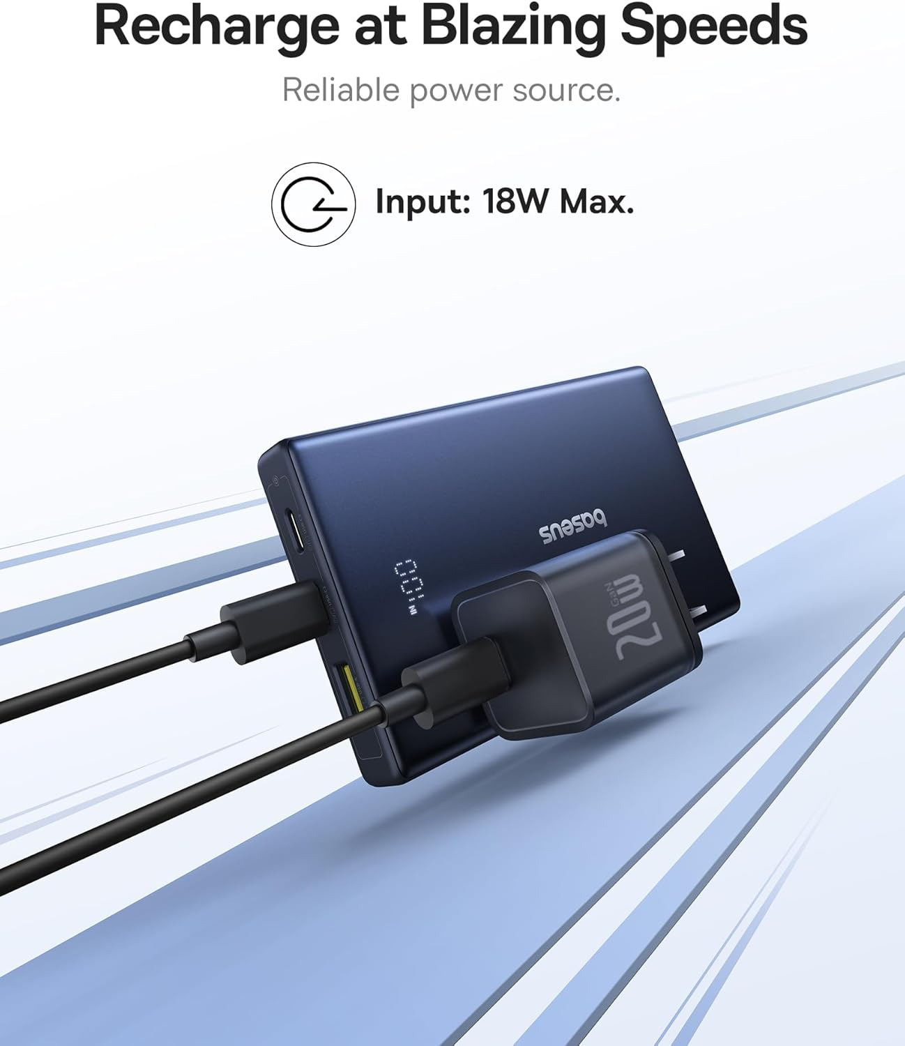 Batteria Esterna Baseus PicoGo, 10000mAh, 20W, QC + PD, 1 x USB-A - 2 x USB-C, Bianca P10076801213-00