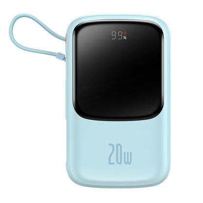Batteria Esterna Baseus Qpow Pro, 20000mAh, 20W, QC + PD, 1 x Lightning - 1 x USB-A - 1 x USB-C, Blu PPQD030003