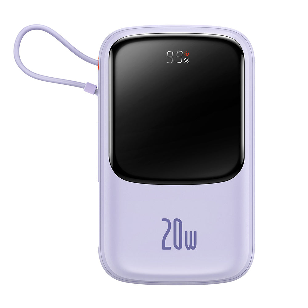 Batteria Esterna Baseus Qpow Pro, 20000mAh, 20W, QC + PD, 1 x Lightning - 1 x USB-A - 1 x USB-C, Viola PPQD030005