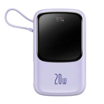 Batteria Esterna Baseus Qpow Pro, 20000mAh, 20W, QC + PD, 1 x Lightning - 1 x USB-A - 1 x USB-C, Viola PPQD030005