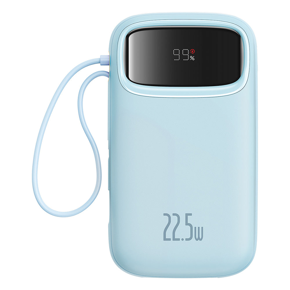 Batteria Esterna Baseus Qpow Pro+, 10000mAh, 22.5W, QC + PD, 1 x Lightning - 1 x USB-A - 2 x USB-C, Blu P10055003313-00
