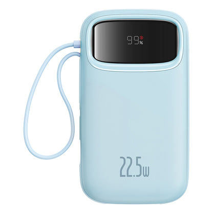 Batteria Esterna Baseus Qpow Pro+, 10000mAh, 22.5W, QC + PD, 1 x Lightning - 1 x USB-A - 2 x USB-C, Blu P10055003313-00