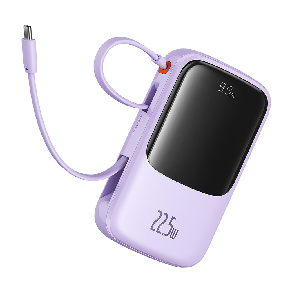 Batteria Esterna Baseus Qpow Pro+, 10000mAh, 22.5W, QC + PD, 1 x USB-A - 2 x USB-C, Viola P10067101513-00