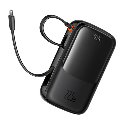 Batteria Esterna Baseus Qpow Pro+, 10000mAh, 22.5W, QC + PD, 1 x USB-A - 2 x USB-C, Nera P10067101113-00