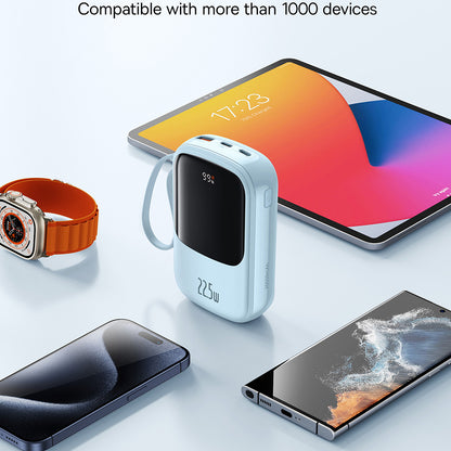 Batteria Esterna Baseus Qpow Pro+, 20000mAh, 22.5W, QC + PD, 1 x USB-A - 2 x USB-C, Blu P10067103313-00