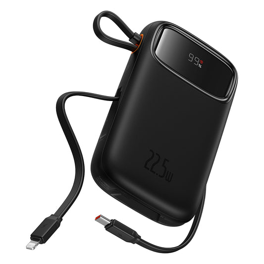 Batteria Esterna Baseus Qpow Pro+, 20000mAh, 22.5W, QC + PD, 1 x Lightning - 1 x USB-A - 2 x USB-C, Nera P10055002113-00