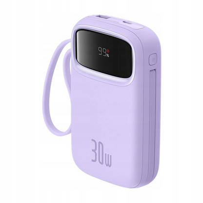 Batteria Esterna Baseus Qpow2, 10000mAh, 30W, QC + PD, 1 x USB-A - 3 x USB-C, Viola P10055008513-00