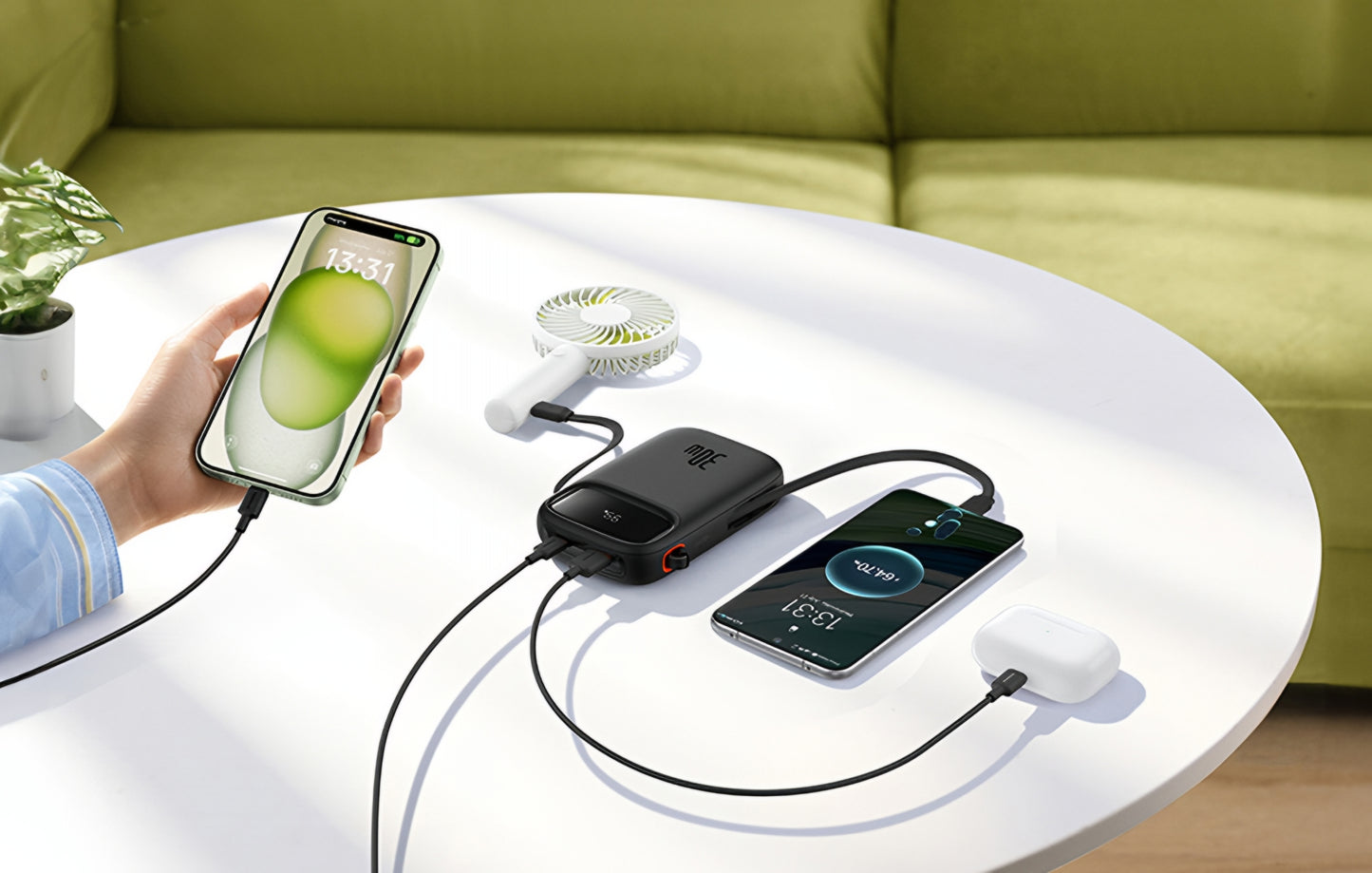 Batteria Esterna Baseus Qpow2, 20000mAh, 30W, QC + PD, 1 x USB-A - 3 x USB-C, Nera P10055009113-00