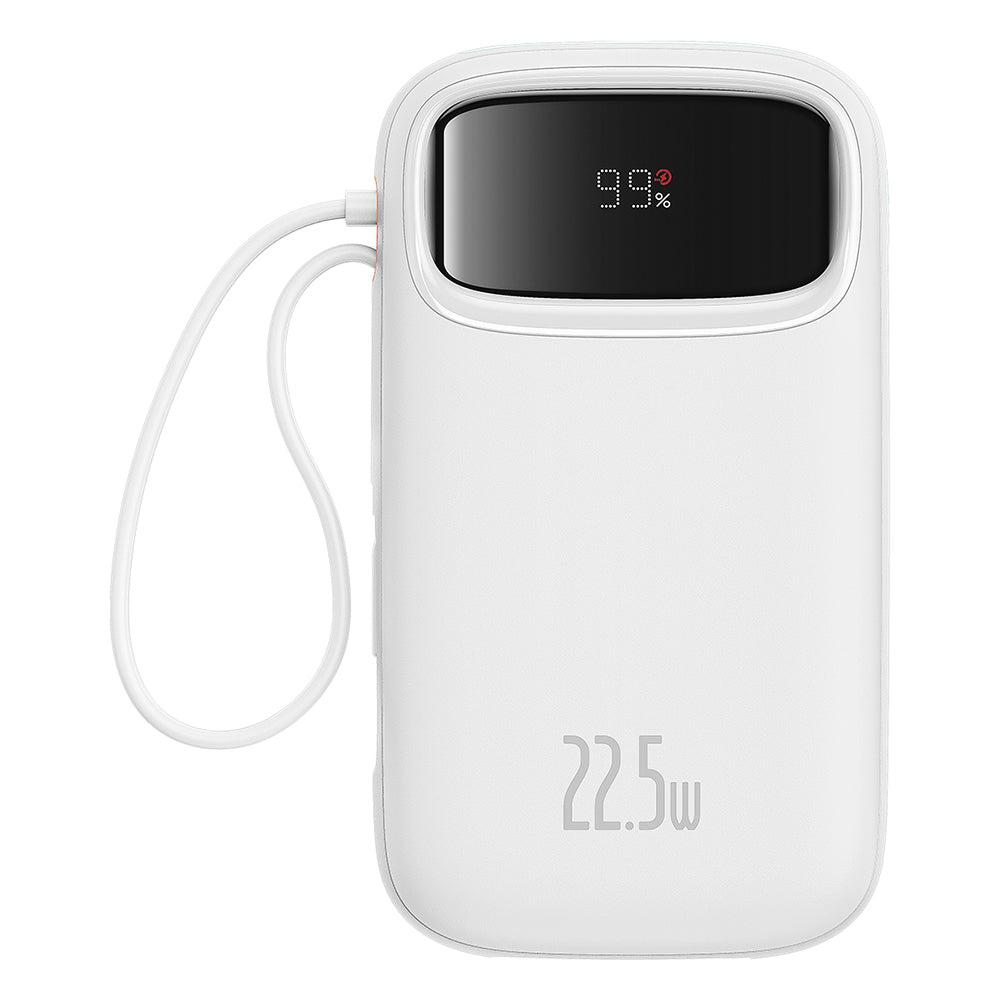 Batteria Esterna Baseus Qpow2, 20000mAh, 22.5W, QC + PD, 1 x Lightning - 1 x USB-A - 2 x USB-C, Bianca P10055002223-00