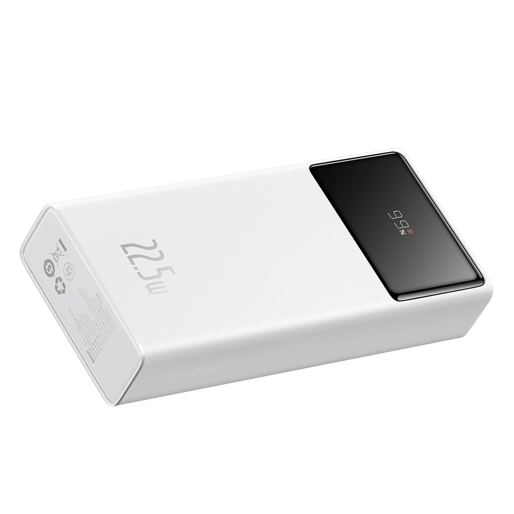 Batteria Esterna Baseus Star Lord, 20000mAh, 22.5W, QC + PD, 1 x USB-C - 2 x USB-A, Bianca PPXJ080002