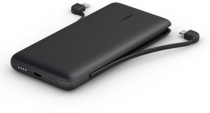 Batteria Esterna Belkin BoostCharge Plus, 10000mAh, 23W, QC + PD, 1 x Lightning - 2 x USB-C, Nera BPB006btBLK