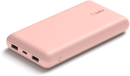 Batteria Esterna Belkin BoostCharge, 20000mAh, 15W, 1 x USB-C - 2 x USB-A, Rosa Dorato BPB012btRG