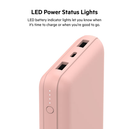 Batteria Esterna Belkin BoostCharge, 20000mAh, 15W, 1 x USB-C - 2 x USB-A, Rosa Dorato BPB012btRG