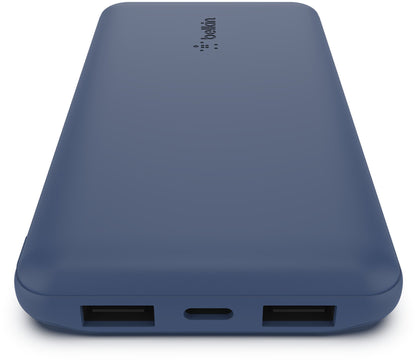 Batteria Esterna Belkin BoostCharge, 10000mAh, 15W, 1 x USB-C - 2 x USB-A, Blu Navy BPB011btBL