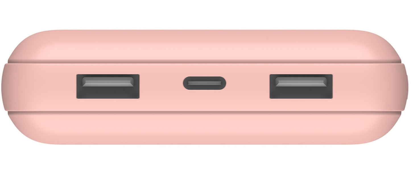 Batteria Esterna Belkin BoostCharge, 20000mAh, 15W, 1 x USB-C - 2 x USB-A, Rosa Dorato BPB012btRG