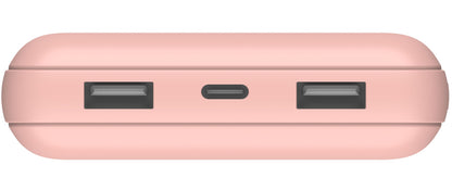 Batteria Esterna Belkin BoostCharge, 20000mAh, 15W, 1 x USB-C - 2 x USB-A, Rosa Dorato BPB012btRG