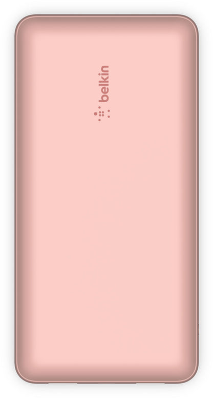 Batteria Esterna Belkin BoostCharge, 20000mAh, 15W, 1 x USB-C - 2 x USB-A, Rosa Dorato BPB012btRG