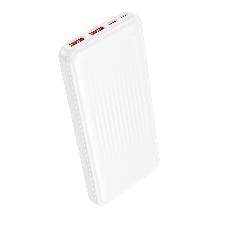 Batteria Esterna Borofone BJ80A Clever, 10000mAh, 22.5W, QC + PD, 1 x USB-C - 2 x USB-A, Bianca
