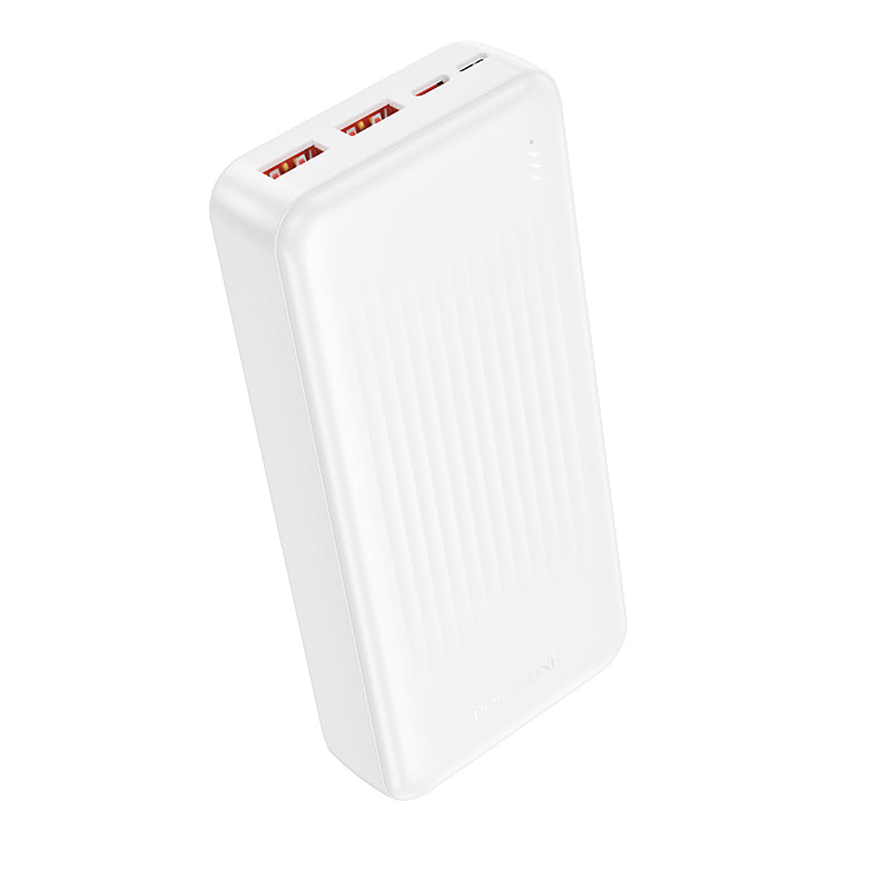 Batteria Esterna Borofone BJ80A Clever, 20000mAh, 22.5W, QC + PD, 1 x USB-C - 2 x USB-A, Bianca