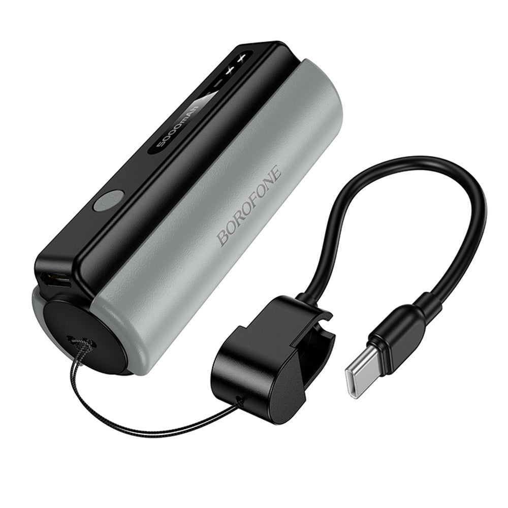 Batteria Esterna Borofone BJ87 Star, 5000mAh, 10W, 1 x USB-C, Grigio