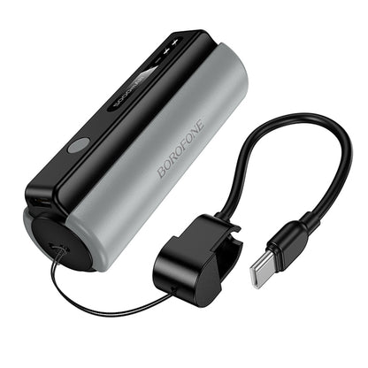 Batteria Esterna Borofone BJ87 Star, 5000mAh, 10W, 1 x USB-C, Grigio