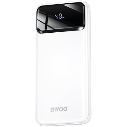 Batteria Esterna BWOO BO-P34, 10000mAh, 22.5W, QC + PD, 1 x USB-C - 2 x USB-A, Bianca