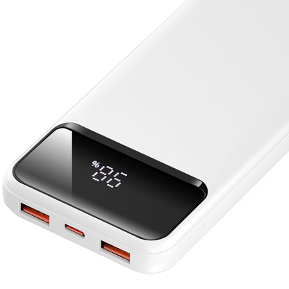 Batteria Esterna BWOO BO-P34, 10000mAh, 22.5W, QC + PD, 1 x USB-C - 2 x USB-A, Bianca