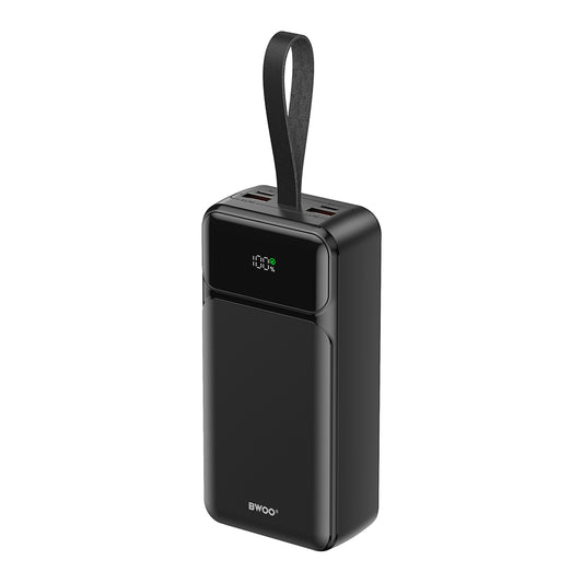 Batteria Esterna BWOO BO-P66, 30000mAh, 65W, QC + PD, 1 x USB-C - 2 x USB-A, Nera