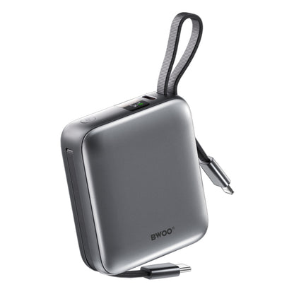 Batteria Esterna BWOO BO-P74, 10000mAh, 22.5W, PD, 1 x Lightning - 2 x USB-C, Nera