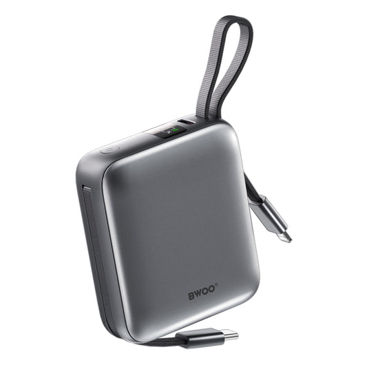 Batteria Esterna BWOO BO-P74, 10000mAh, 22.5W, PD, 1 x Lightning - 2 x USB-C, Nera