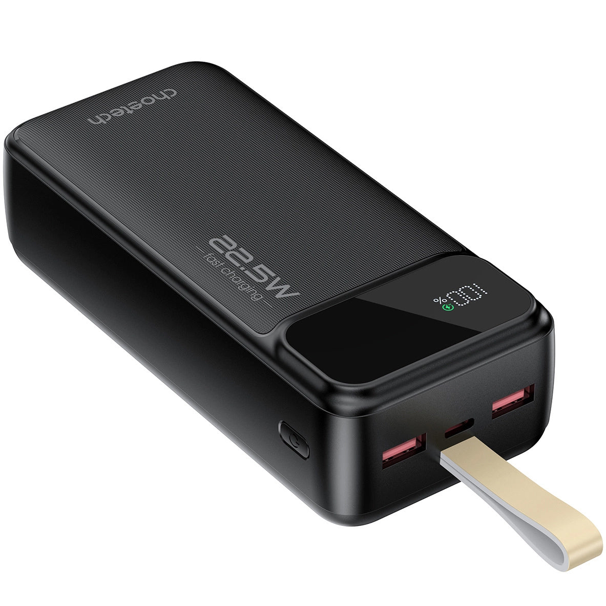 Batteria esterna Choetech B730, 30000 mAh, 22,5 W, QC + PD, 1 x USB-C - 2 x USB-A, nero 