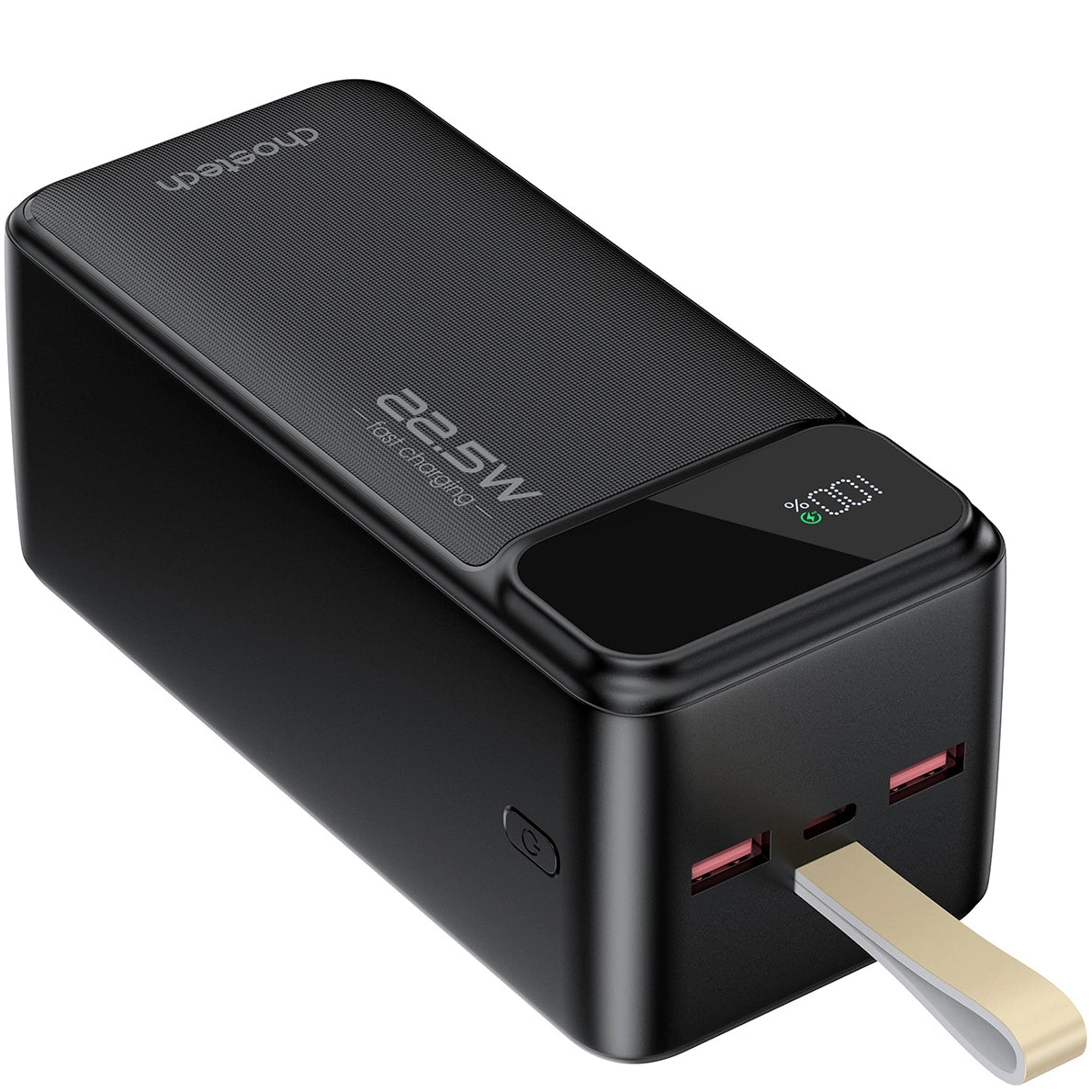 Batteria esterna Choetech B732, 50000mAh, 22,5W, QC + PD, 1 x USB-C - 2 x USB-A, Nero 