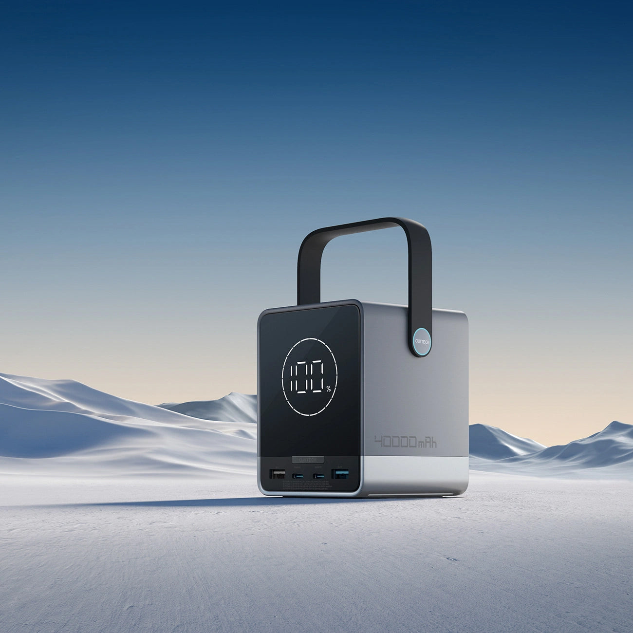 Batteria Esterna Cuktech, 40000mAh, 300W, QC + PD + FQI, 1 x QI - 2 x USB-A - 2 x USB-C, Nera