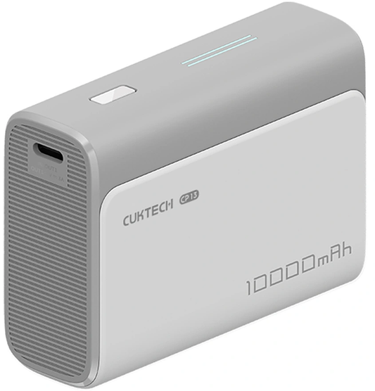 Batteria Esterna Cuktech CP13, 10000mAh, 30W, QC + PD, 1 x USB-A - 1 x USB-C, Grigio