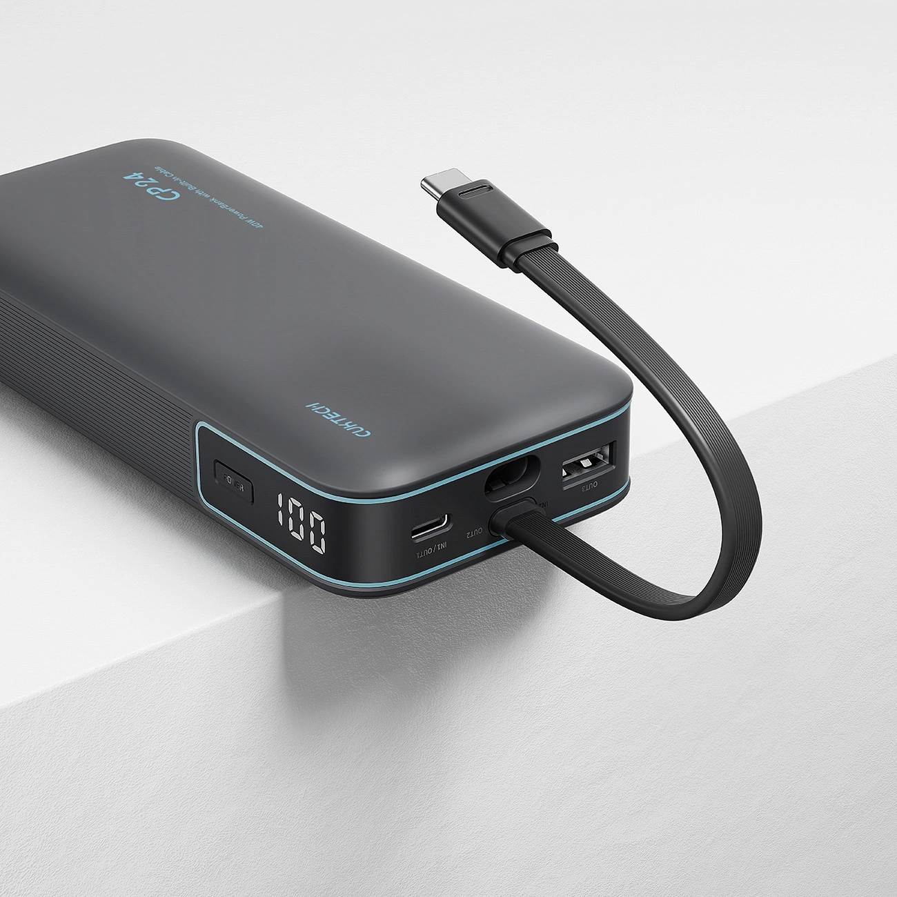 Batteria Esterna Cuktech LPB200N, 20000mAh, 40W, QC + PD, 1 x USB-A - 2 x USB-C, Nera