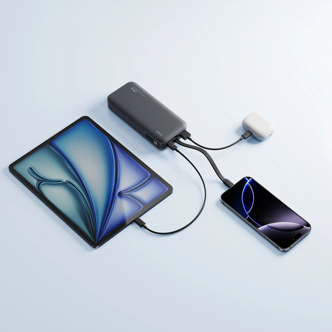Batteria Esterna Cuktech LPB200N, 20000mAh, 40W, QC + PD, 1 x USB-A - 2 x USB-C, Nera
