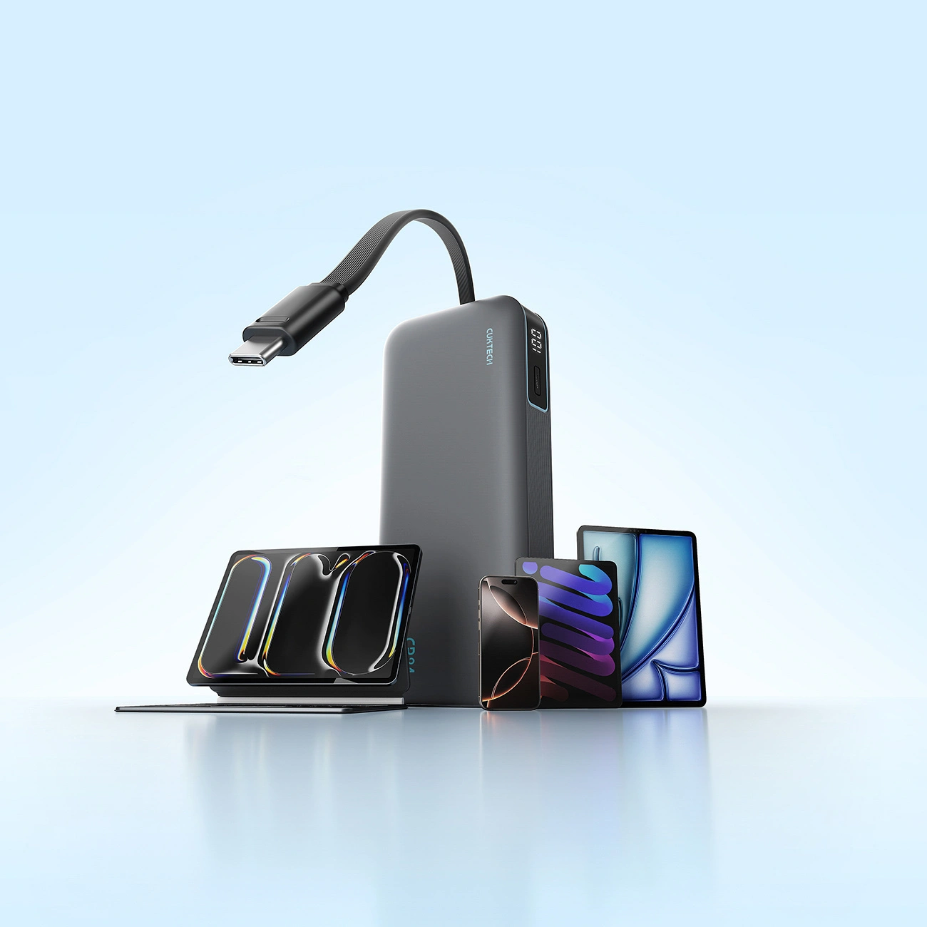 Batteria Esterna Cuktech LPB200N, 20000mAh, 40W, QC + PD, 1 x USB-A - 2 x USB-C, Nera