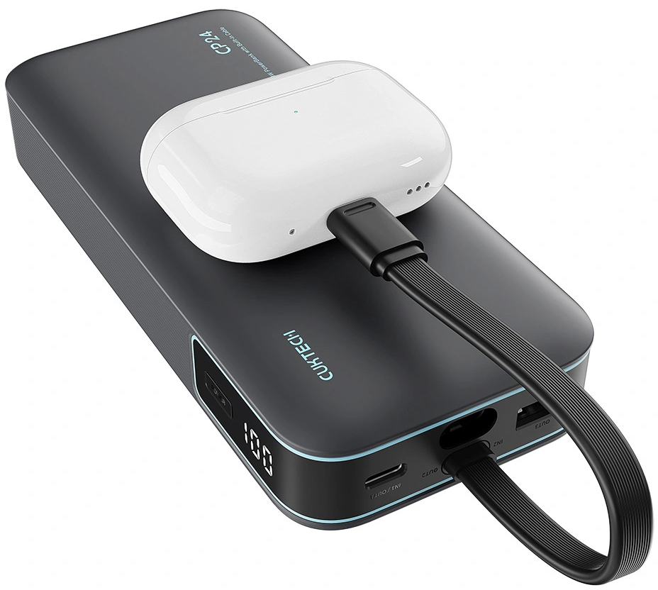 Batteria Esterna Cuktech LPB200N, 20000mAh, 40W, QC + PD, 1 x USB-A - 2 x USB-C, Nera