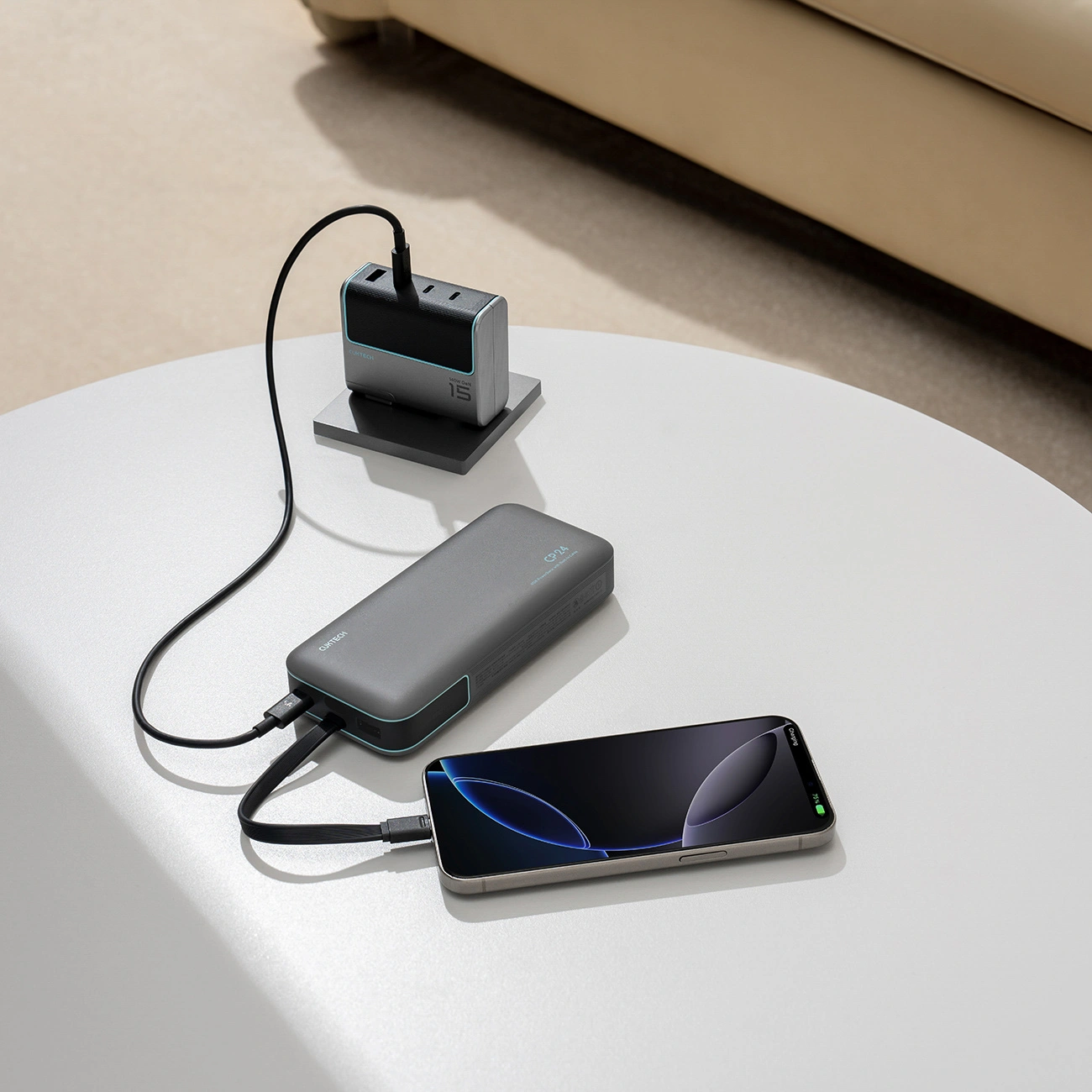 Batteria Esterna Cuktech LPB200N, 20000mAh, 40W, QC + PD, 1 x USB-A - 2 x USB-C, Nera