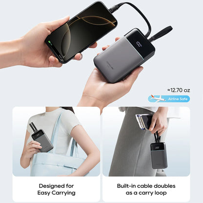 Batteria Esterna Cuktech LPB200NL, 20000mAh, 40W, QC + PD, 1 x Lightning - 1 x USB-A - 2 x USB-C, Grigio CKB200NLGLGY
