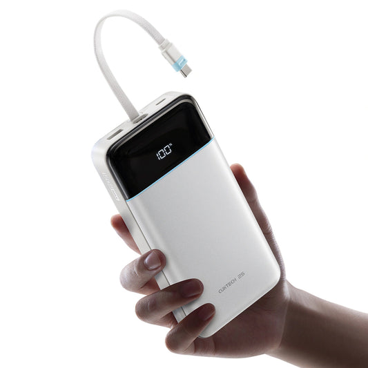 Power bank Cuktech LPB252N, 25000 mAh, 120 W, QC + PD, 1 x USB-A - 2 x USB-C, bianco