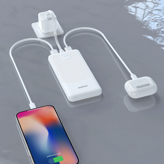 Batteria Esterna Dudao K10Pro, 20000mAh, 12W, 2 x USB-A, Bianca