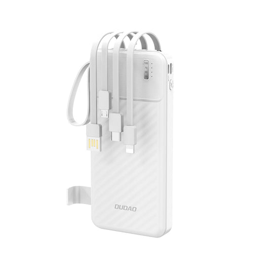 Batteria Esterna Dudao K11, 10000mAh, 10W, 1 x Lightning - 1 x microUSB - 1 x USB-A - 1 x USB-C, Bianca
